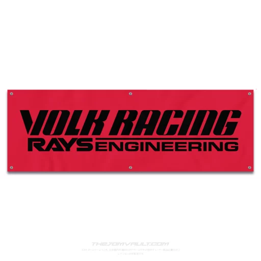 Volk Racing RAYS Engineering 'Red' Garage Workshop Banner