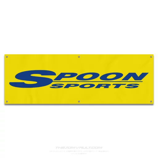 Spoon Sports Yellow Garage Workshop Banner