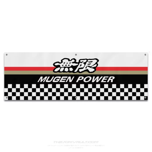 Mugen Power Checkered Garage Workshop Banner