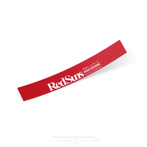 Akagi Red Suns Long Initial-D Windshield Sunstrip Banner